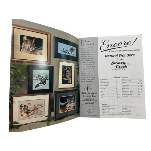 Vintage Encore Natural Wonders Stoney Creek Cross Stitch Book JEANETTE CREW 8106 - Picture 3 of 4